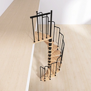 Винтовая лестница Prosto Spiral Highflat black - фото